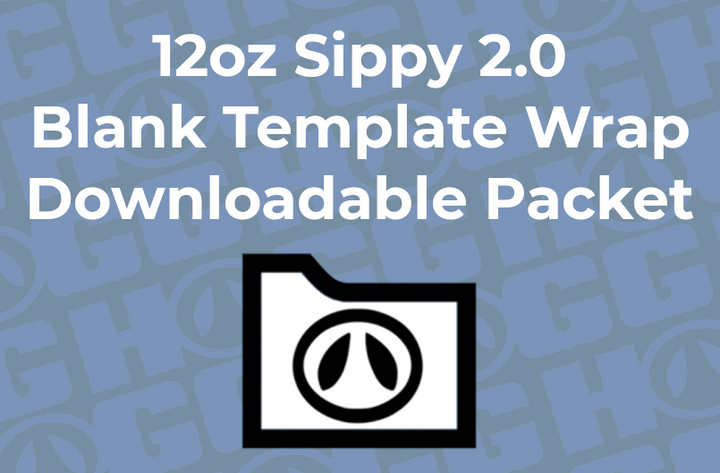 12oz Sippy 2.0 Wrap Template | Flat Wrap Design
