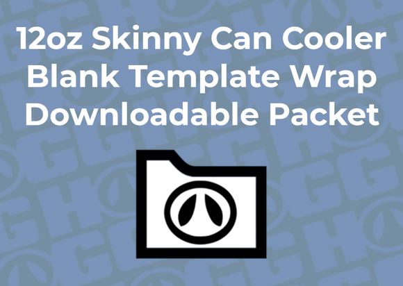 12oz SKINNY CAN COOLER WRAP TEMPLATE