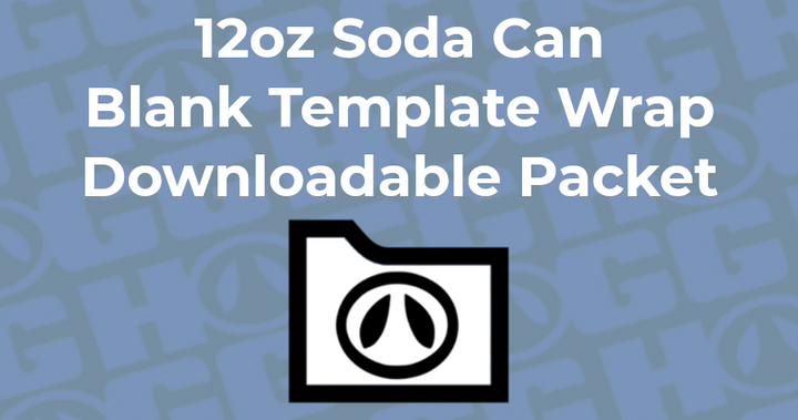 12oz Soda Can Wrap Template | Flat Wrap Design