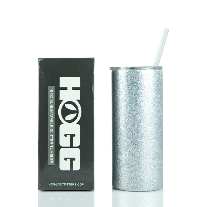 15oz Sublimation Blank Glitter Skinny Tumbler