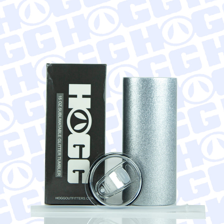 15oz Sublimation Blank Glitter Skinny Tumbler