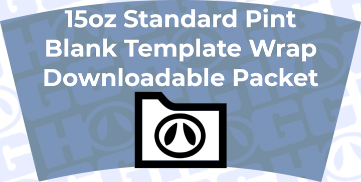 15oz Standard Pint Wrap Template | Flat Wrap Design