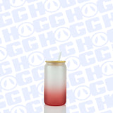 ***CLOSEOUT***  16oz SUBLIMATABLE GRADIENT GLASS CAN TUMBLER CASE (25 UNITS) - RED
