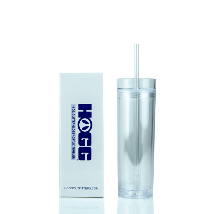 16oz Glitter Globe Acrylic Skinny Tumbler Case (25 Units)