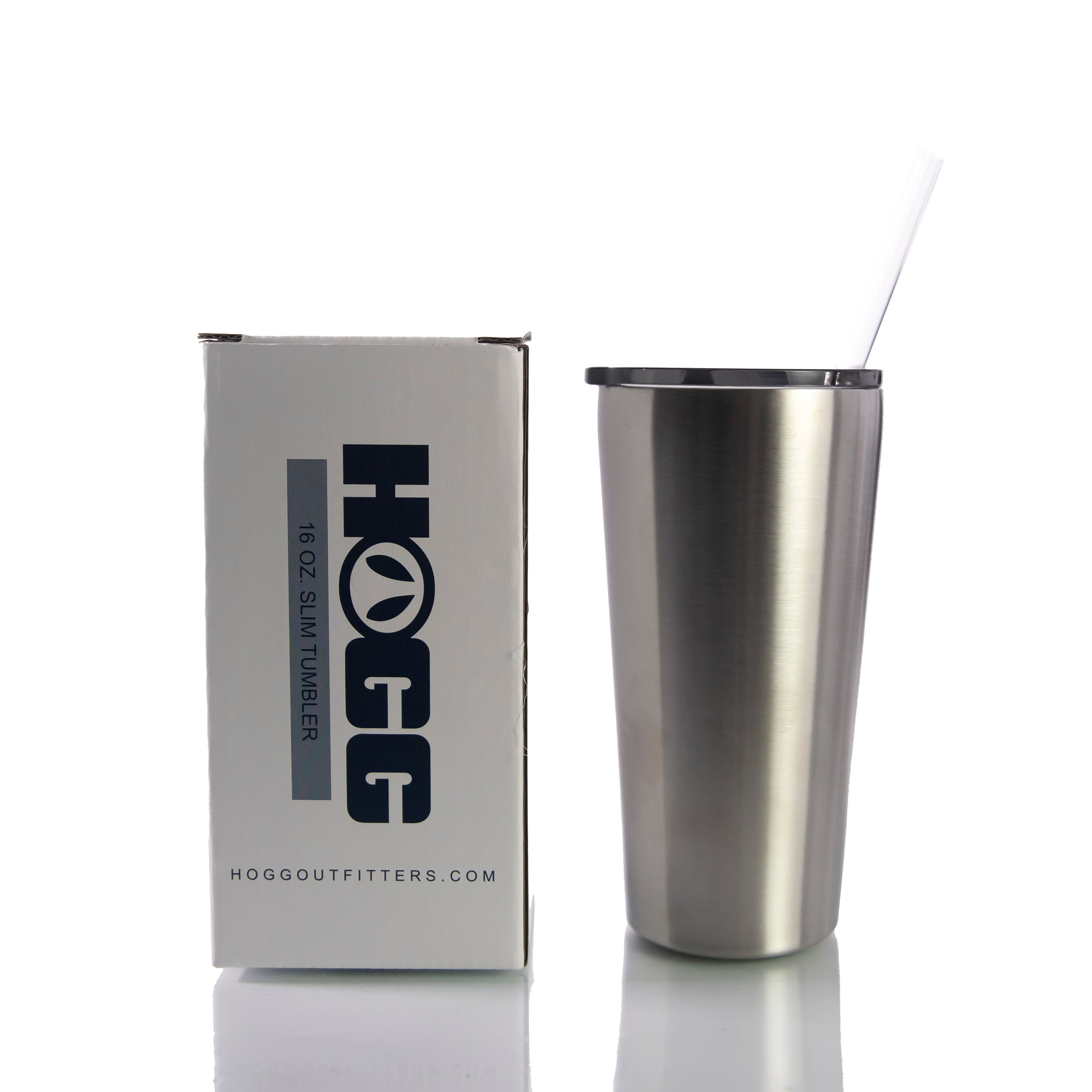 ***CLOSEOUT*** 16oz SLIM TUMBLER W/ STRAW