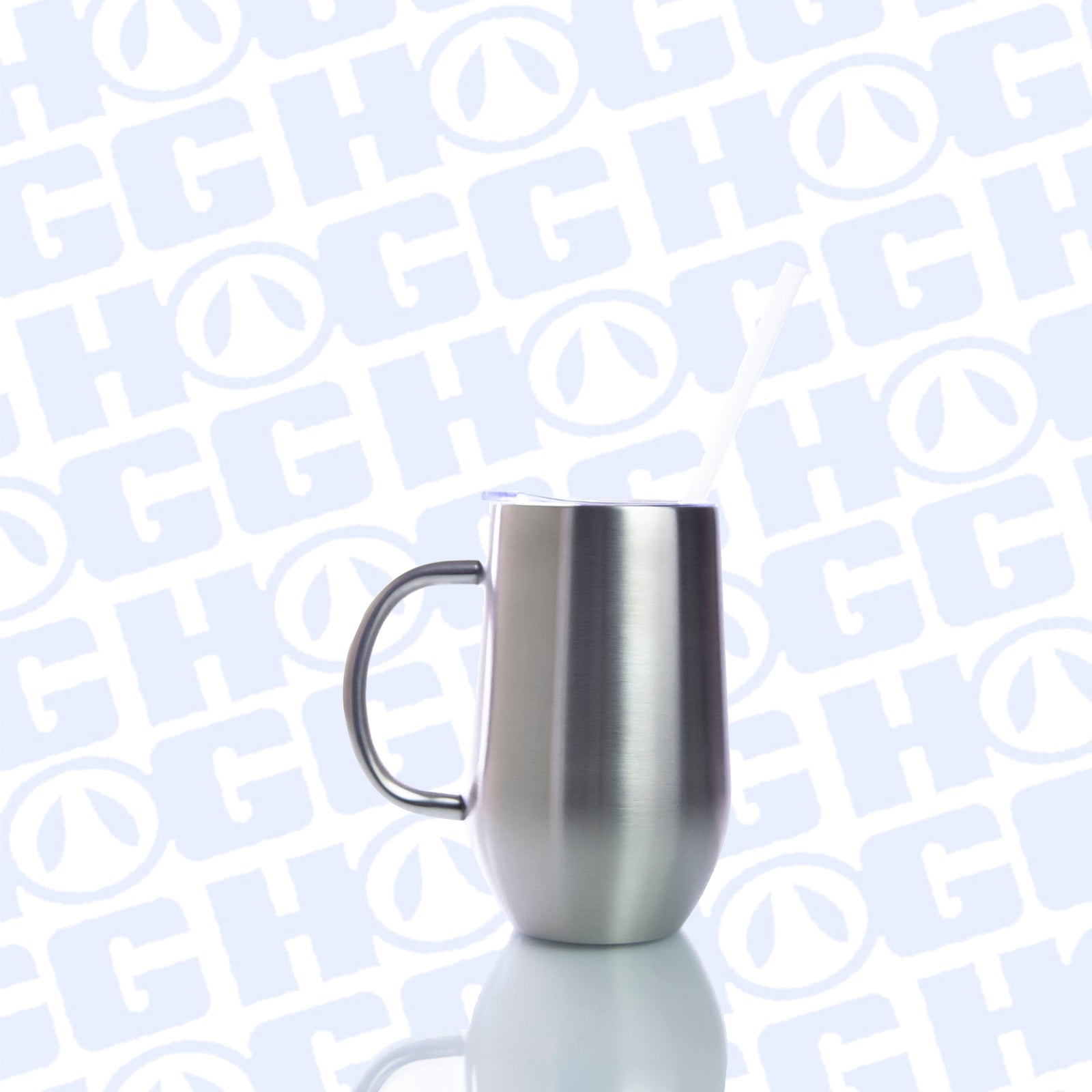 16oz BIG STEMMY COFFEE MUG W/ STRAW