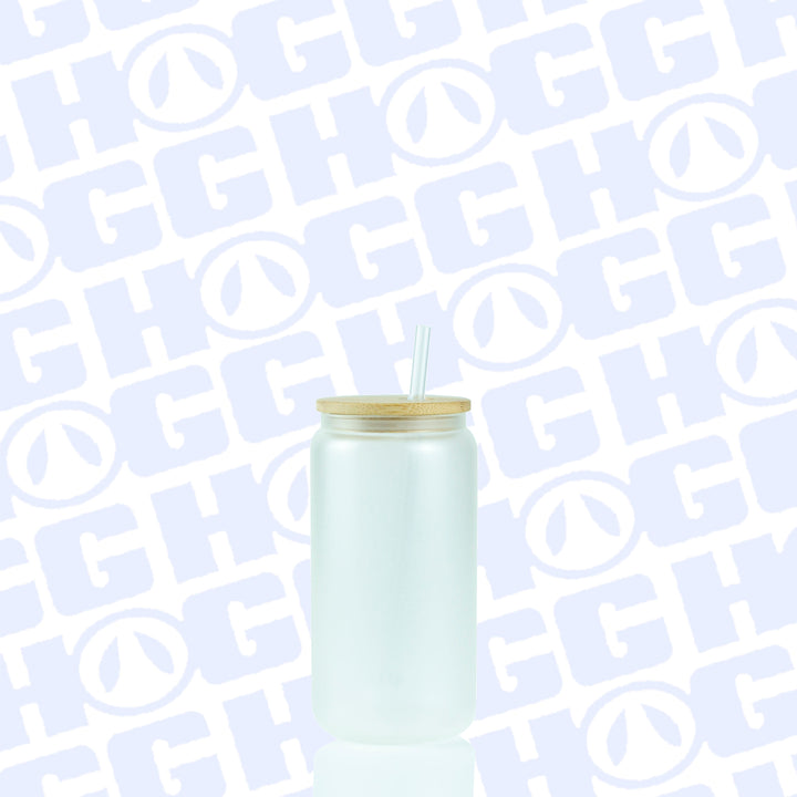 16oz Sublimation Blank Glow Glass Can Tumbler Case (25 Units) - Blue