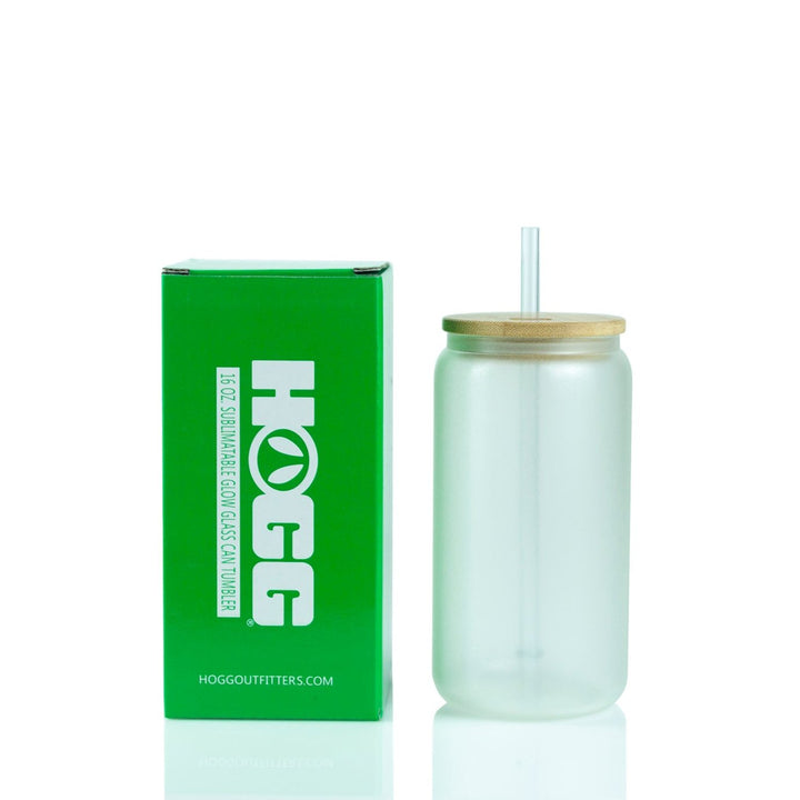 16oz Sublimation Blank Glow Glass Can Tumblers