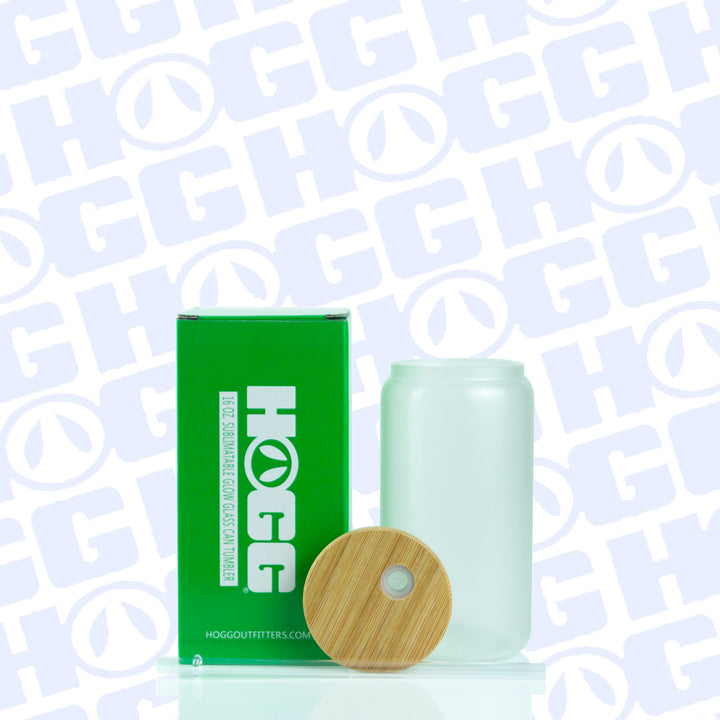 16oz Sublimation Blank Glow Glass Can Tumbler Case (25 Units) - Green
