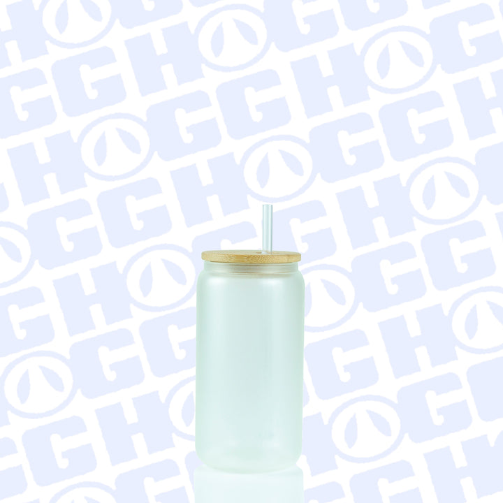 16oz Sublimation Blank Glow Glass Can Tumbler Case (25 Units) - Green
