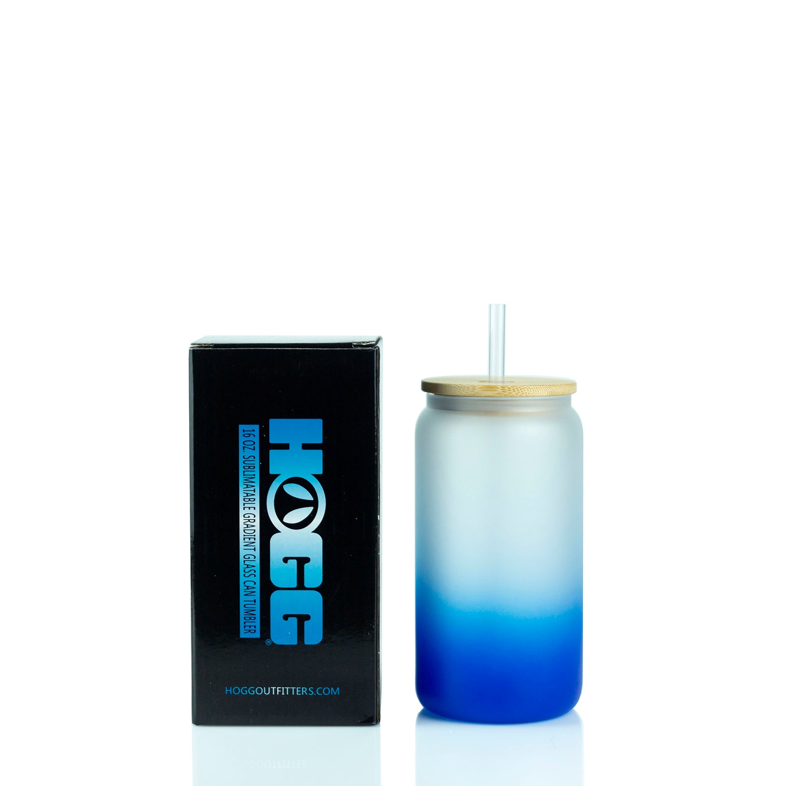 ***CLOSEOUT***  16oz SUBLIMATABLE GRADIENT GLASS CAN TUMBLER CASE (25 UNITS) - DARK BLUE