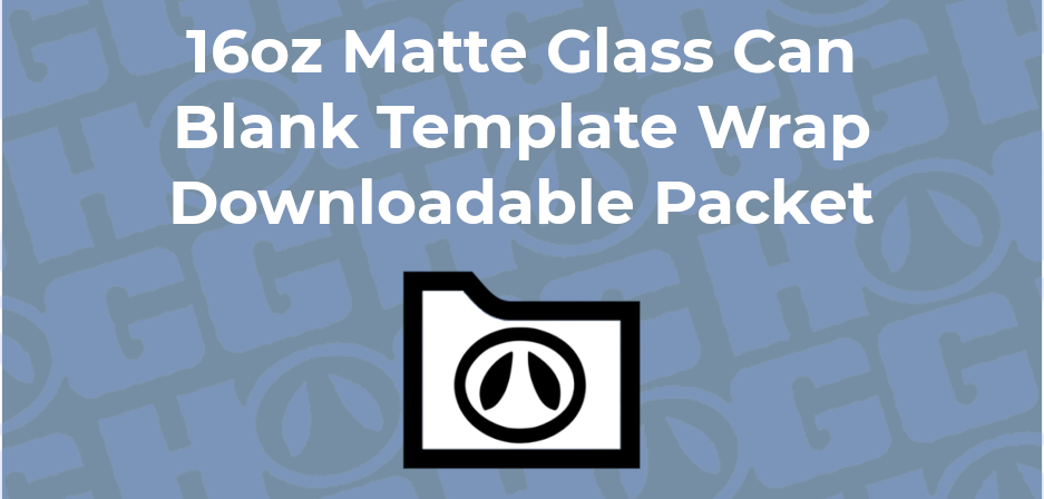 16oz SUBLIMATABLE MATTE GLASS CAN WRAP TEMPLATE