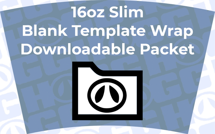 16oz Slim Wrap Template | Flat Wrap Design
