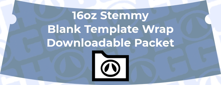 16oz Big Stemmy Wrap Template | Flat Wrap Design