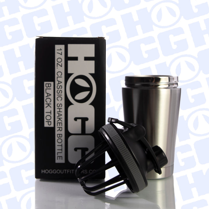 17oz Classic Shaker Bottle - Black — Lid View