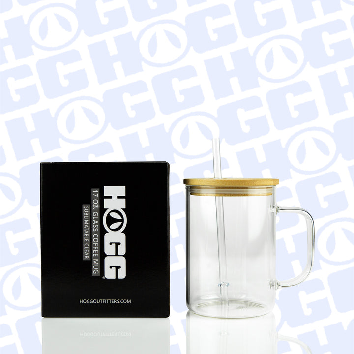 17oz Sublimation Blank Glass Coffee Mug - Clear