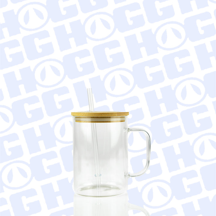 17oz Sublimation Blank Glass Coffee Mug - Clear