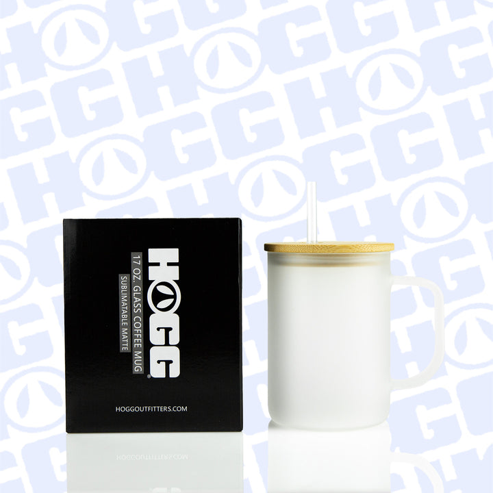 17oz Sublimation Blank Glass Coffee Mug - Matte