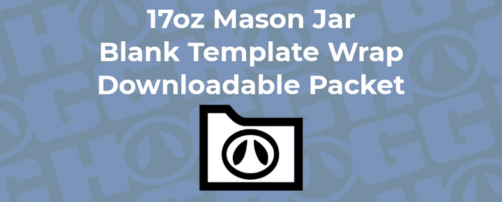 17oz Mason Jar Wrap Template | Flat Wrap Design