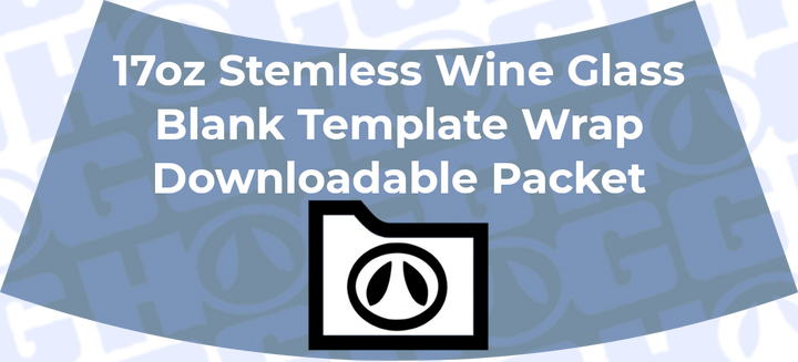 17oz Stemless Wine Glass Wrap Template | Flat Wrap Design