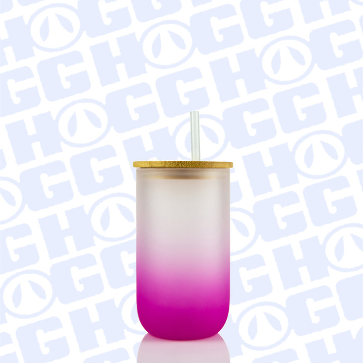 18oz Sublimatable Ombre Glass Wine Glass Case (25 Units) - Pink