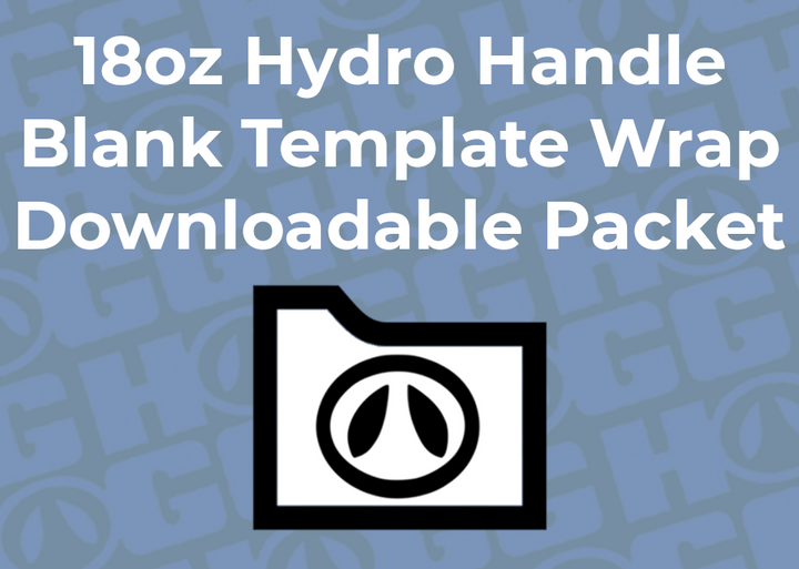 18oz Hydro Handle Wrap Template | Flat Wrap Design