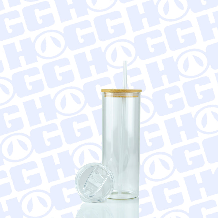 20oz Sublimation Blank Clear Glass Skinny Duo Tumbler