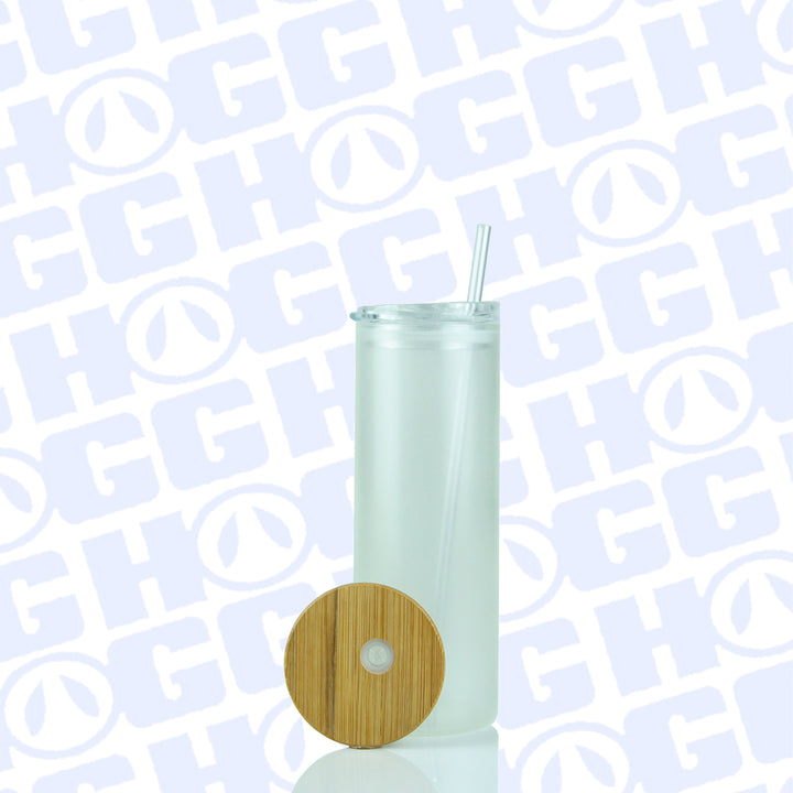 20oz Sublimation Blank Glow Glass Skinny Tumbler Case (25 Units) - Yellow