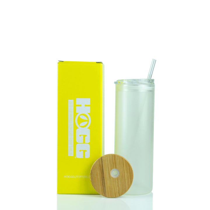 20oz Sublimation Blank Glow Glass Skinny Tumbler — Yellow