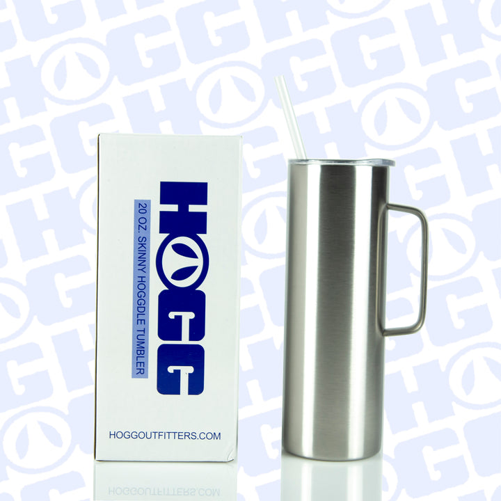 20oz Hoggdle Skinny Tumbler W/ Sliding Lid & Straw Case (24 Units)