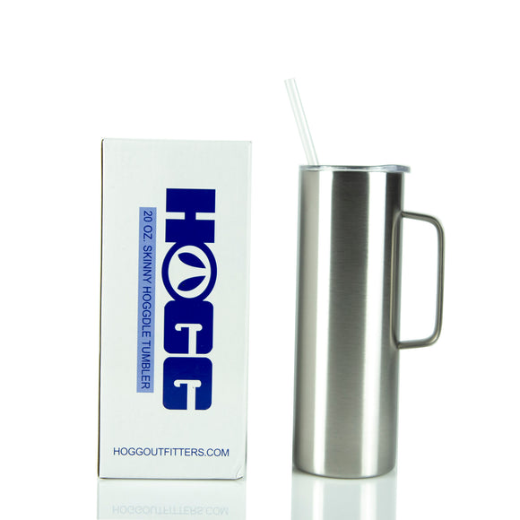 20oz Straight Hoggdle Skinny Tumbler W/ Sliding Lid & Straw – The Stainless  Depot