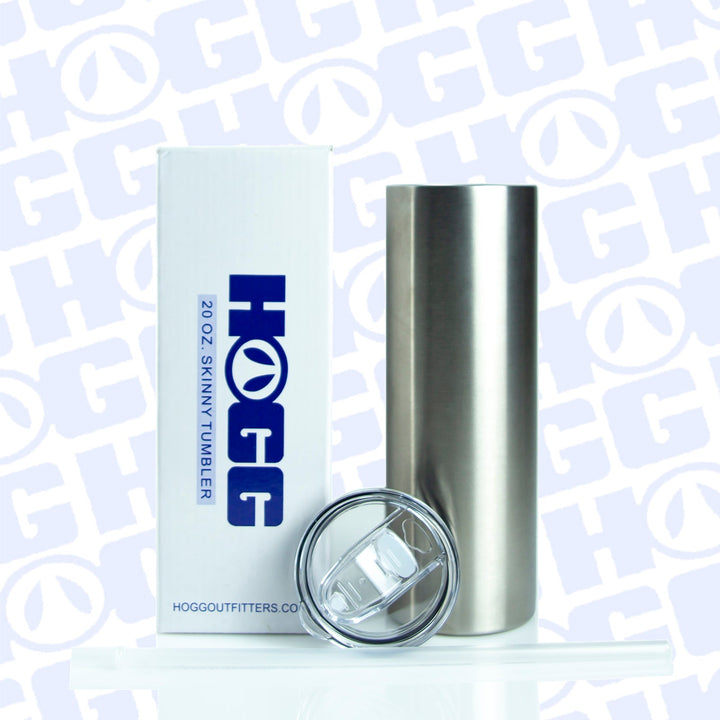 20oz Skinny Tumbler W/ Sliding Lid & Straw Small Pack (8 Units)