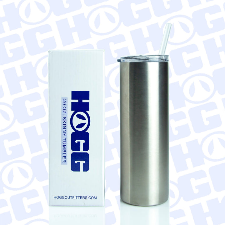20oz Skinny Tumbler W/ Sliding Lid & Straw Small Pack (8 Units)