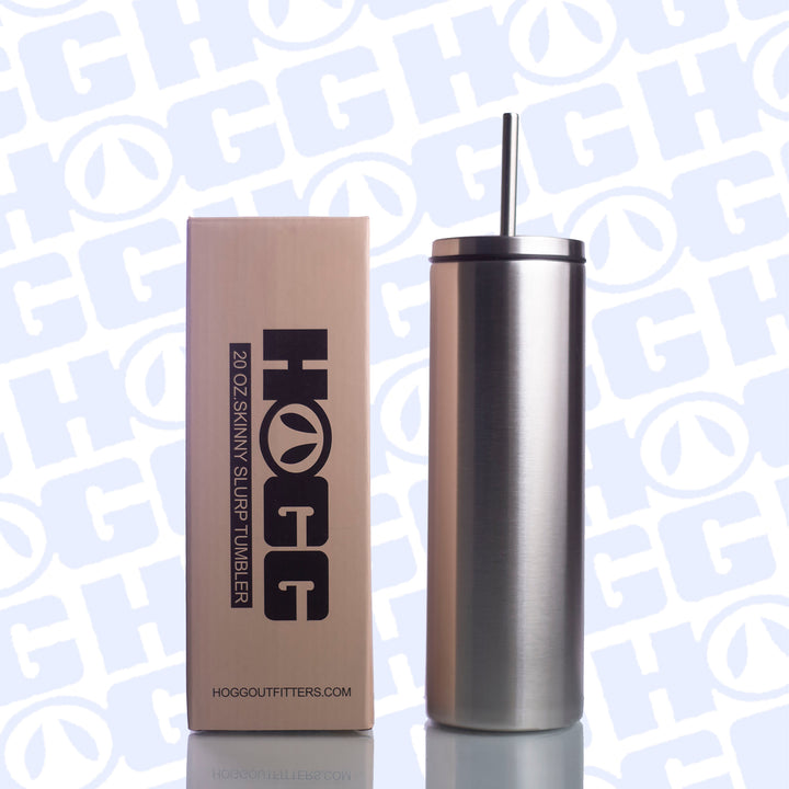 20oz Skinny Slurp Tumbler W/ Straws Case (25 Units)