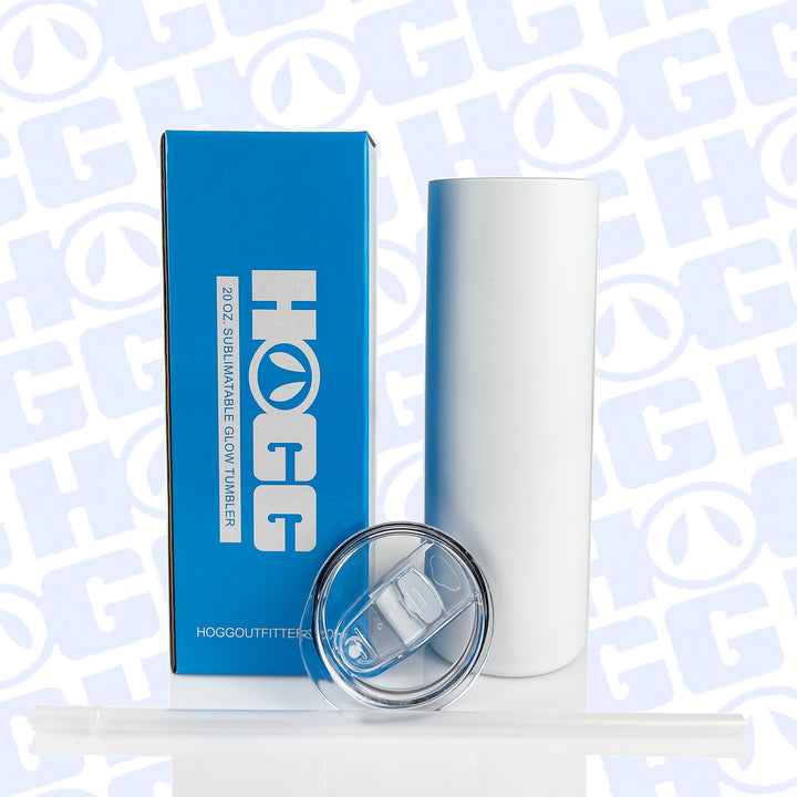 20oz Sublimation Blank Glow Skinny Tumbler Case (24 Units) - Blue