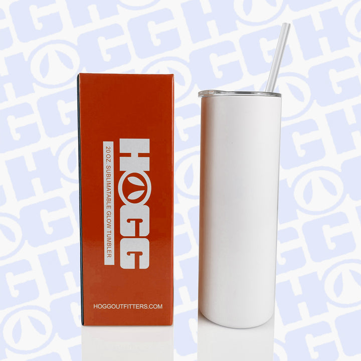 20oz Sublimation Blank Glow Skinny Tumbler Case (24 Units) - Red/Orange