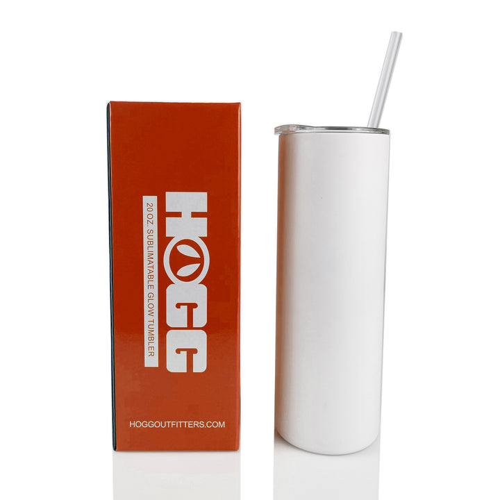 20oz Sublimation Blank Glow Skinny Tumbler Case (24 Units) - Red/Orange