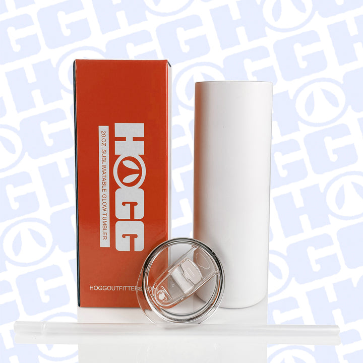 20oz Sublimation Blank Glow Skinny Tumbler - Red/Orange