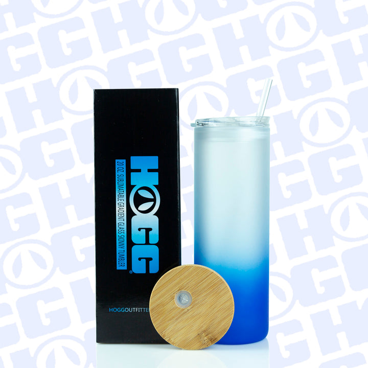 20oz Sublimation Blank Gradient Glass Duo Skinny Tumblers