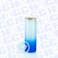 20oz Sublimation Blank Gradient Glass Duo Skinny Tumblers