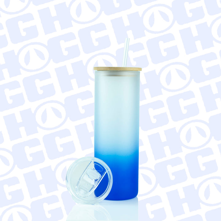 20oz Sublimation Blank Gradient Glass Duo Skinny Tumblers