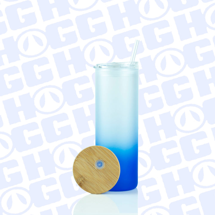20oz Sublimation Blank Gradient Glass Duo Skinny Tumblers