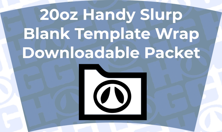 20oz Handy Slurp Wrap Template | Flat Wrap Design