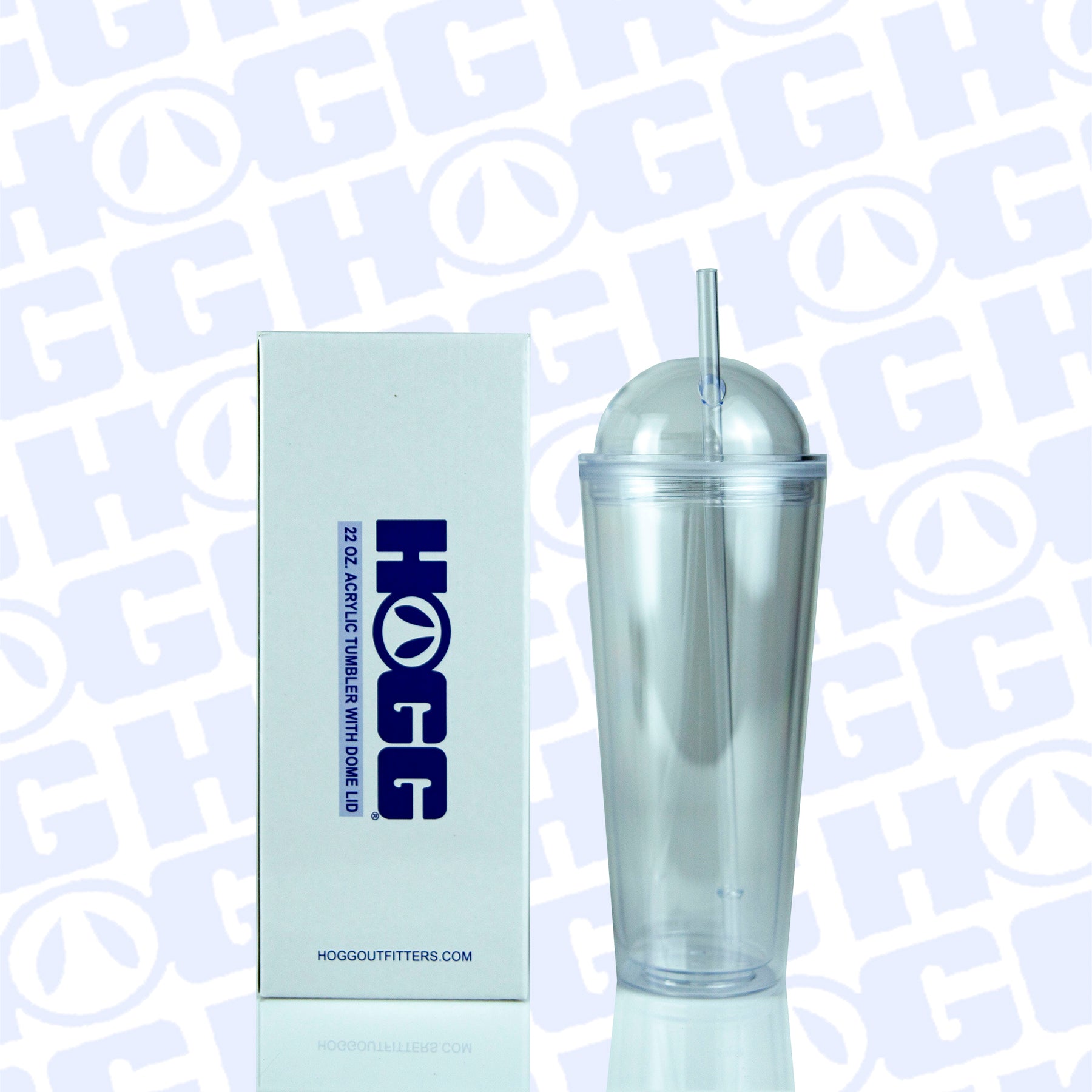 22oz ACRYLIC TUMBLER W/ DOME LID CASE (24 UNITS)