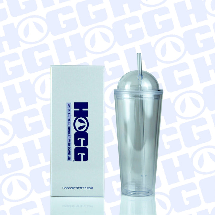22oz Acrylic Tumbler W/ Dome Lid Case (24 Units)