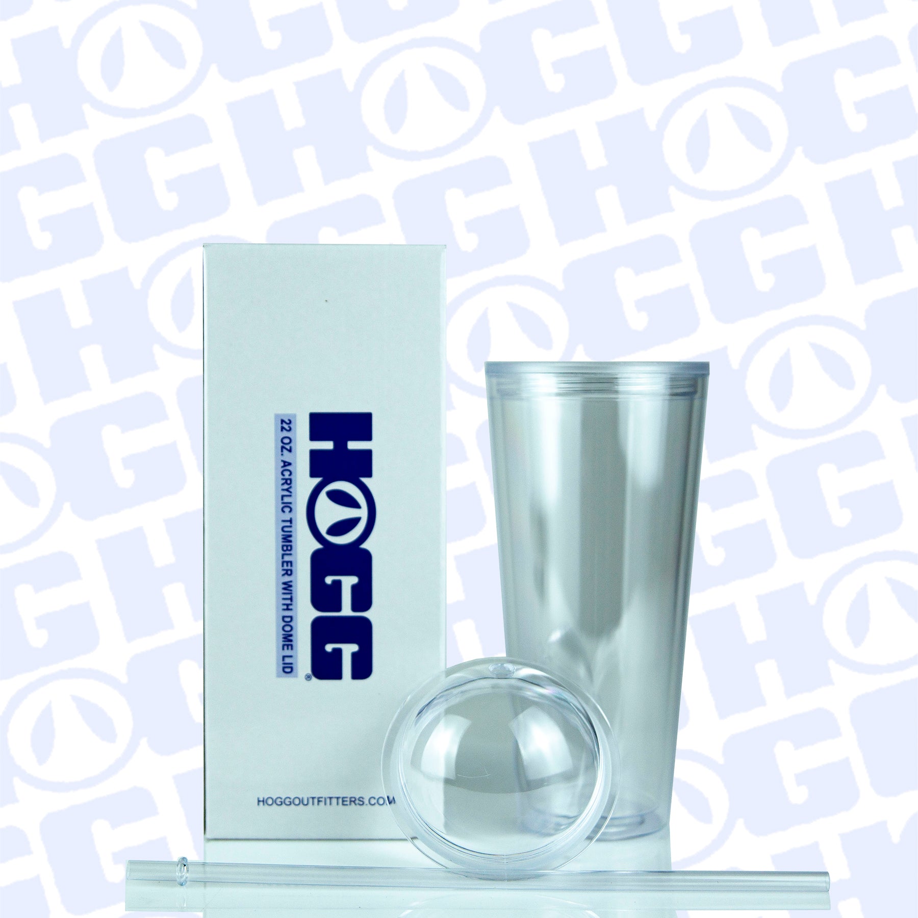 22OZ ACRYLIC TUMBLER W/ DOME LID