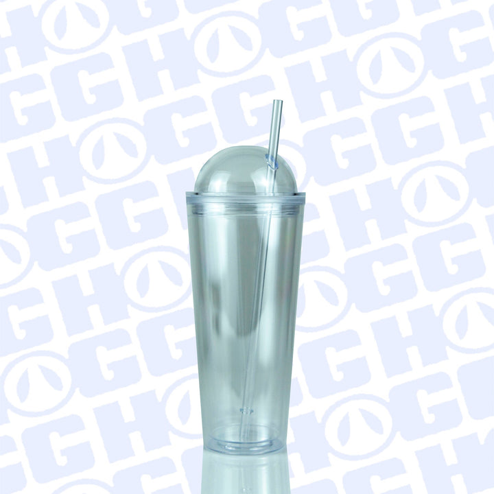 22oz Acrylic Tumbler W/ Dome Lid Case (24 Units)