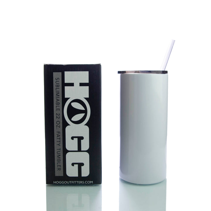 22oz Sublimatable Fatty W/ Straw Case (24 Units)