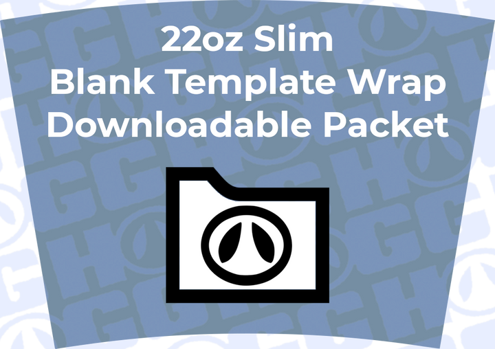 22oz Slim Wrap Template | Flat Wrap Design