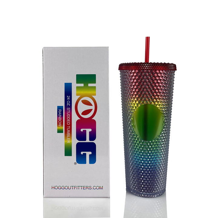 24oz Studded Tumblers — Rainbow